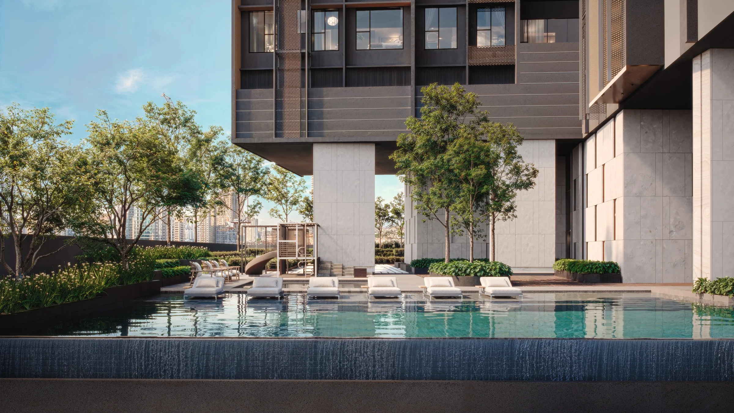 Artist's impression of the infinity pool at Parkside Residences